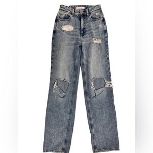 PacSun Distressed Blue Boyfriend Jeans. Women’s Size 23 NWOT